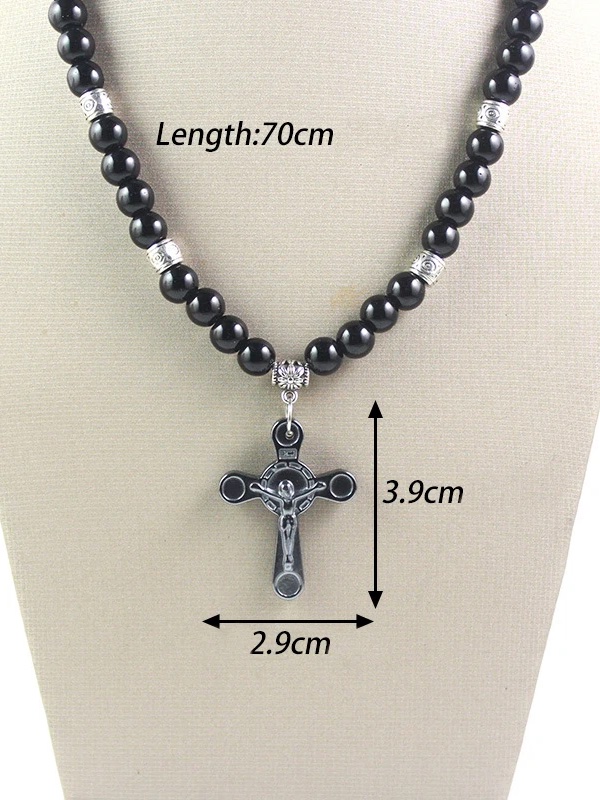 Vallarta Cross Bead Necklace - Image 5