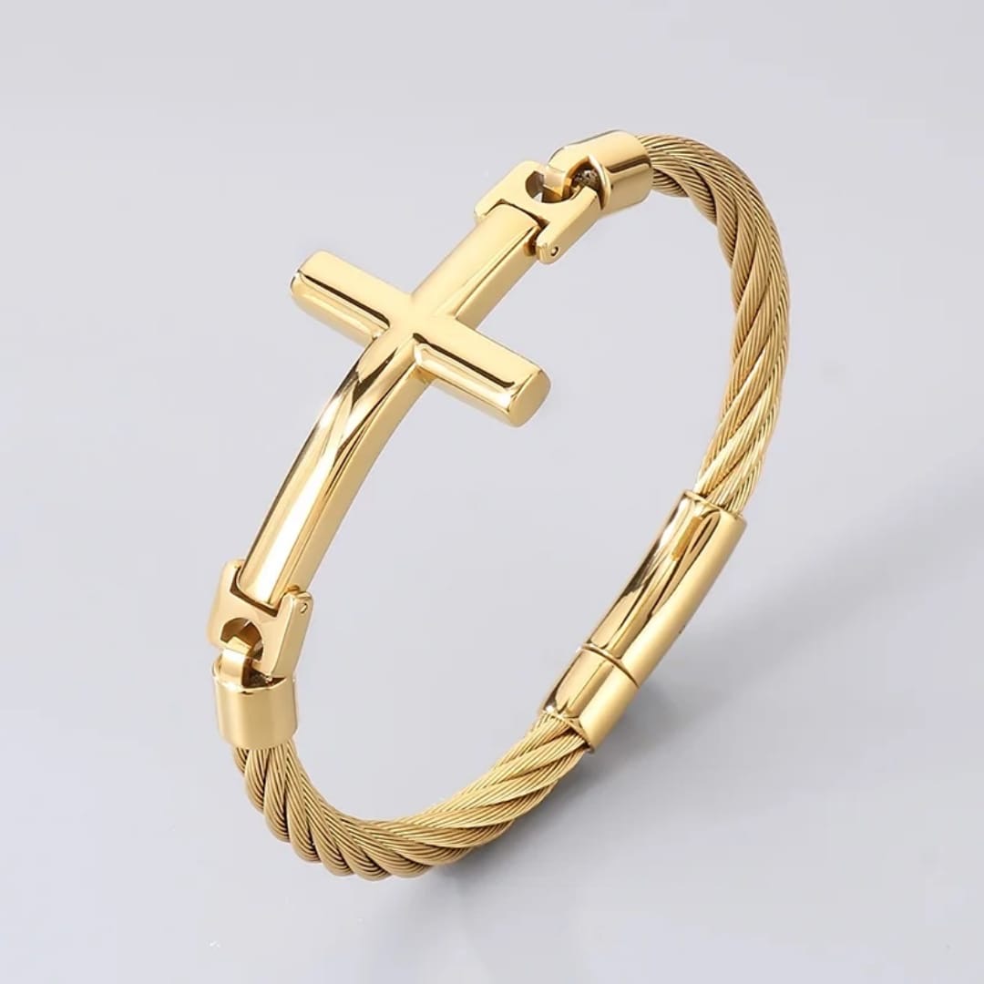 Twist Rope Cross Bracelet
