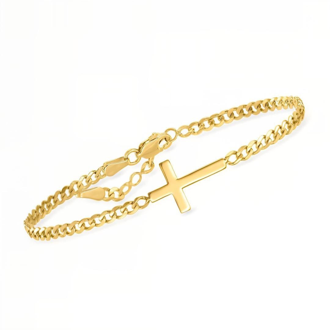 3mm cuban cross bracelet